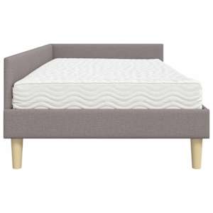 Rohový rám postele s matrací s matrací 2 pcs Taupe textil - obrázek 8