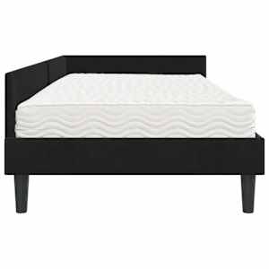 Rohový rám postele s matrací Jiný s čelo 2 pcs Černá samet - obrázek 8