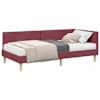 vidaXL Nurgavoodi raam koos madratsiga 2 tk Veinpunane 90 x 190 cm