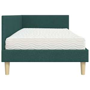 Rohový rám postele s matrací Jiný s čelo 2 pcs Zelená textil - obrázek 8