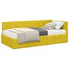 vidaXL Nurgavoodi raam koos madratsiga 2 tk Kollane 90 x 200 cm Samet