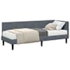 vidaXL Nurgavoodi raam koos madratsiga 2 tk Tumehall 80 x 200 cm Samet