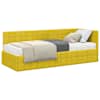 vidaXL Nurgavoodi raam koos madratsiga 2 tk Kollane 80 x 200 cm Samet