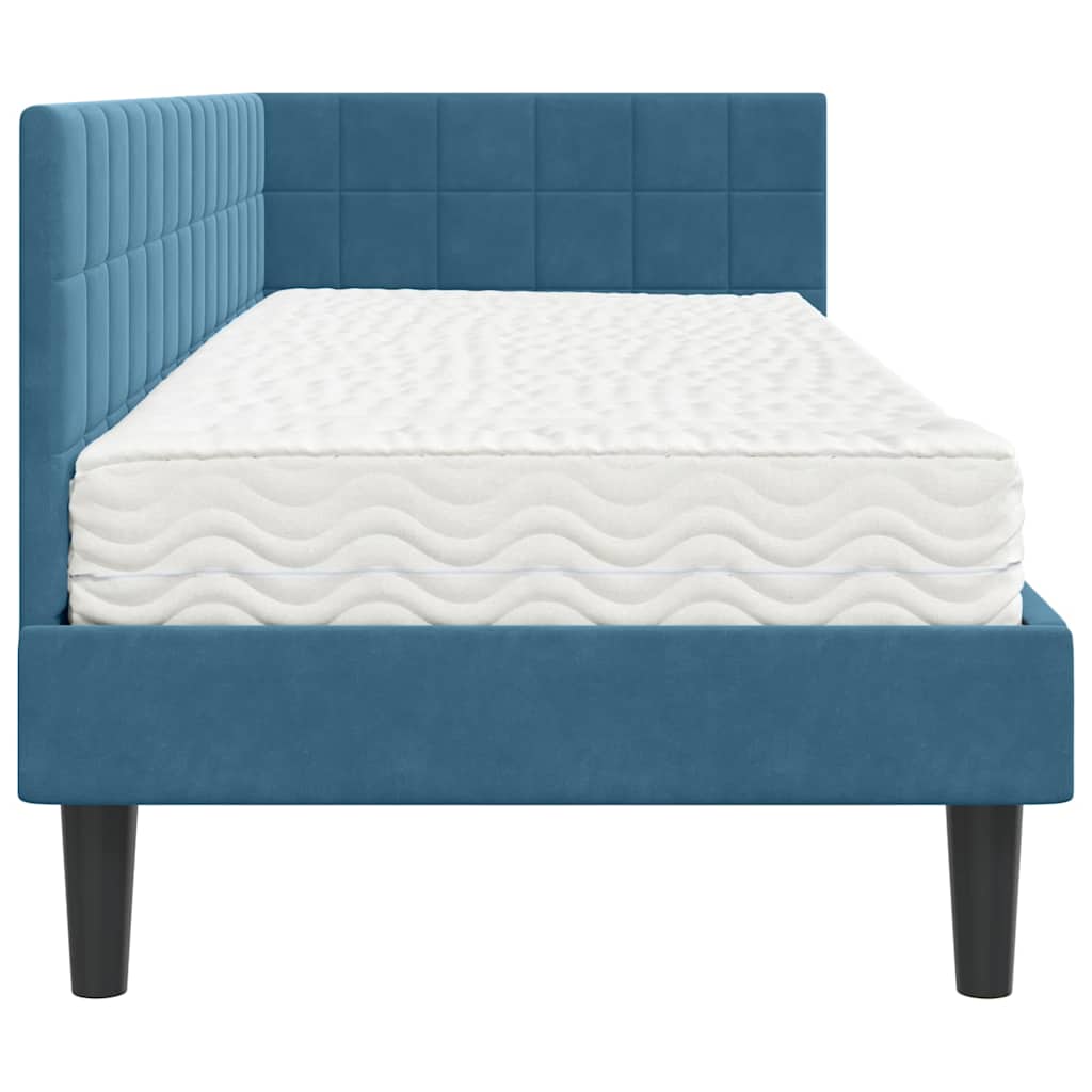 Nurgavoodi raam koos madratsiga peaga 2 pcs Sinine Samet 261 Kõik vajalik sinu aeda ja koju! Nurgavoodi raam koos madratsiga peaga 2 pcs Sinine Samet - Image 8