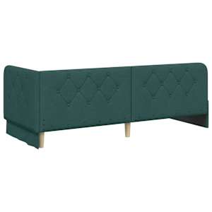 Rohový rám postele Tmavě zelená 80 x 200 cm textil - obrázek 9