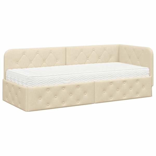 vidaXL Nurgavoodi raam cream 80 x 200 cm kangas