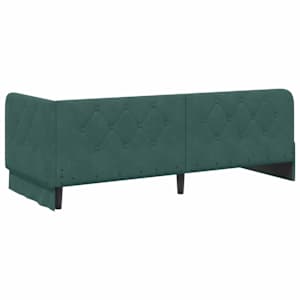 Rohový rám postele Tmavě zelená 80 x 200 cm samet - obrázek 9