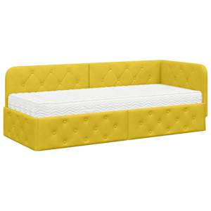 vidaXL Nurgavoodi raam Kollane 80 x 200 cm Samet
