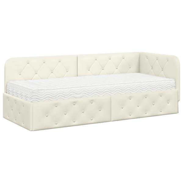 vidaXL Nurgavoodi raam cream 80 x 200 cm Samet