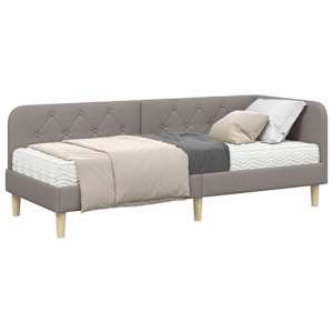 Rohový rám postele Taupe 80 x 200 cm textil - obrázek 3