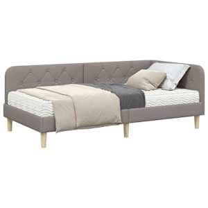 Rohový rám postele Taupe 90 x 190 cm textil - obrázek 3
