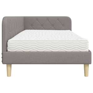 Rohový rám postele Taupe 90 x 190 cm textil - obrázek 8