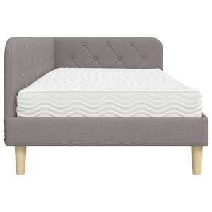 Rohový rám postele Taupe 100 x 200 cm textil - obrázek 8