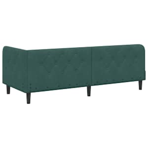 Rohový rám postele Tmavě zelená 80 x 200 cm samet - obrázek 9