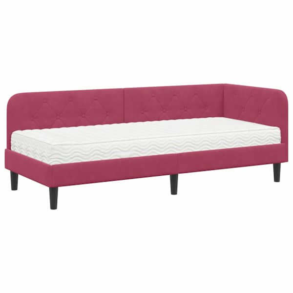 vidaXL Nurgavoodi raam Veinpunane 80 x 200 cm Samet