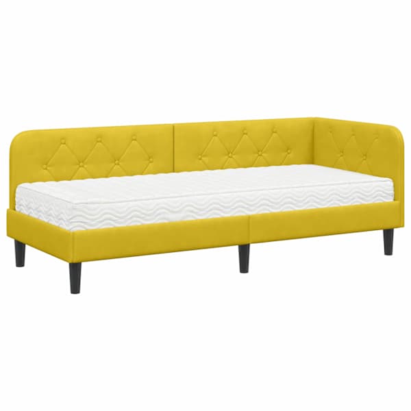 vidaXL Nurgavoodi raam Kollane 80 x 200 cm Samet