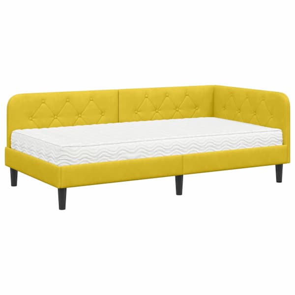 vidaXL Nurgavoodi raam Kollane 100 x 200 cm Samet