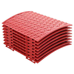 vidaXL J&otilde;ulupuuseelik Punane &Oslash; 65 x 24 cm Plastmass