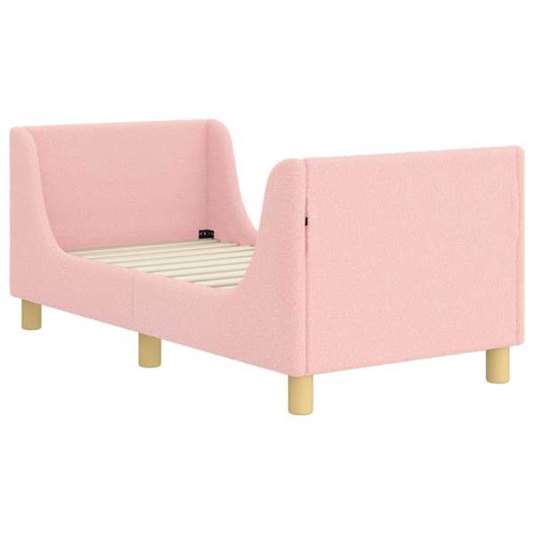 vidaXL Kuni 3-aastase voodi raam koos peatoega peaga Roosa 70 x 140 cm