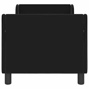 Rám postele pro batole s čelem s čelo Černá 70 x 140 cm Samet - obrázek 5