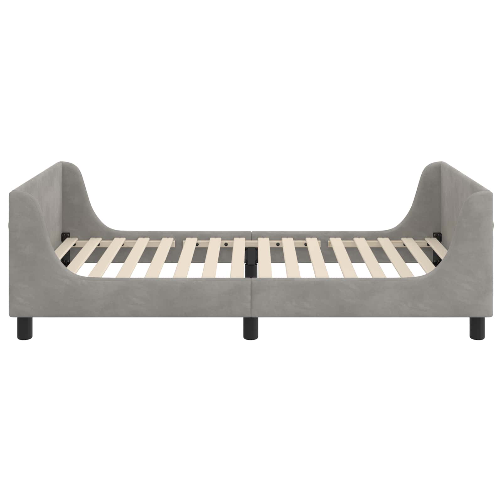 Laste voodiraam peatoega peaga Helehall 90 x 200 cm Samet 6 Kõik vajalik sinu aeda ja koju! Laste voodiraam peatoega peaga Helehall 90 x 200 cm Samet - Image 6