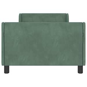 Rám postele pro děti s čelem Mořská zelená 90 x 200 cm samet - obrázek 5