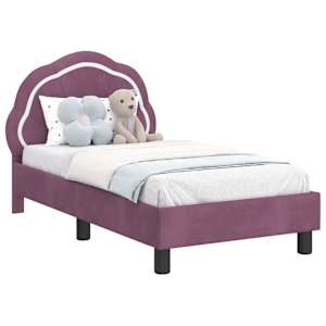 vidaXL Kuni 3-aastase voodi raam koos peatoega Lilla 70 x 140 cm Samet