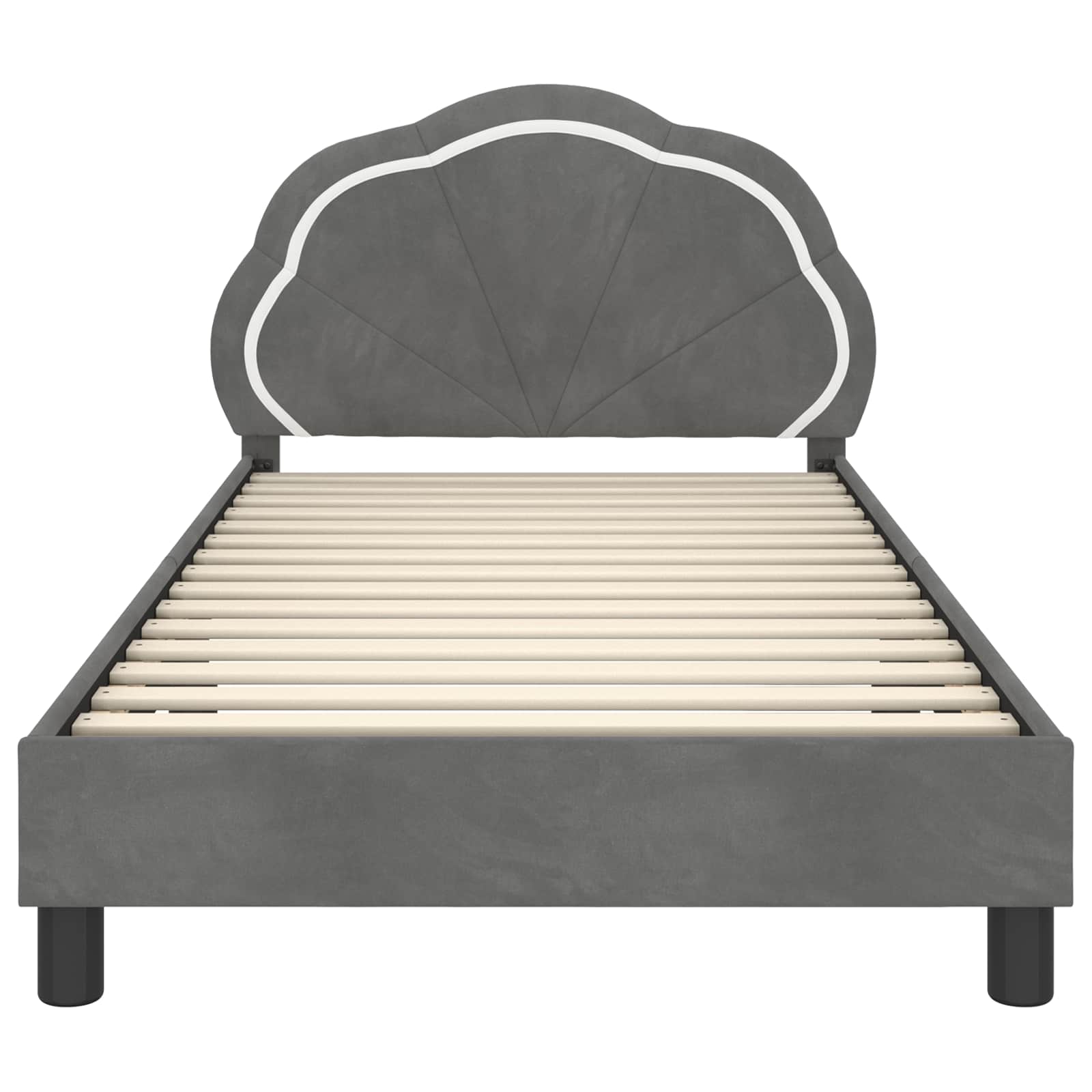 Laste voodiraam peatoega peaga Tumehall 90 x 190 cm Samet 26 Kõik vajalik sinu aeda ja koju! Laste voodiraam peatoega peaga Tumehall 90 x 190 cm Samet - Image 5