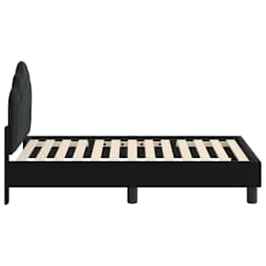 Rám postele pro batole s čelem s čelo Černá 70 x 140 cm Samet - obrázek 6