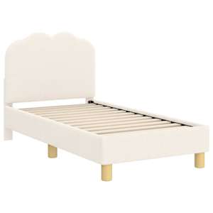 Rám postele pro batole s čelem Krémová 70 x 140 cm Ovčí látka - obrázek 4