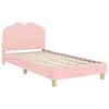 vidaXL Laste voodiraam peatoega peaga Roosa 80 x 200 cm Boucl&eacute;