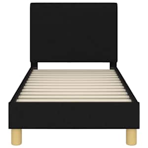 Rám postele pro batole s čelem s čelo Černá 70 x 140 cm textil - obrázek 5