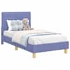 vidaXL Laste voodiraam peatoega peaga Jeans sinine 80 x 160 cm kangas