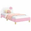 vidaXL Laste voodiraam peatoega Roosa 80 x 200 cm PU