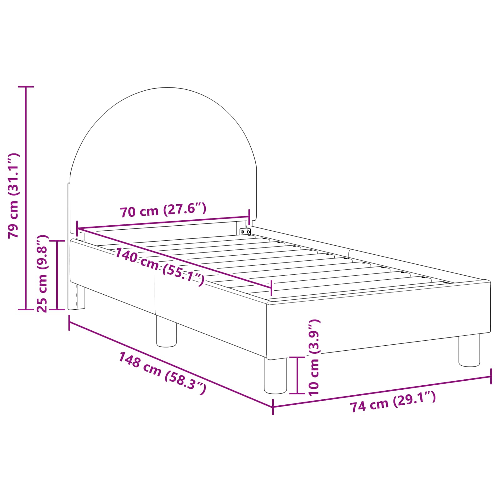 Kuni 3-aastase voodi raam koos peatoega peaga cream 70 x 140 cm 10 Kõik vajalik sinu aeda ja koju! Kuni 3-aastase voodi raam koos peatoega peaga cream 70 x 140 cm - Image 10
