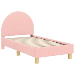 vidaXL Kuni 3-aastase voodi raam koos peatoega peaga Roosa 70 x 140 cm