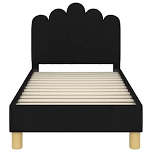 Rám postele pro batole s čelem s čelo Černá 70 x 140 cm Textil - obrázek 5