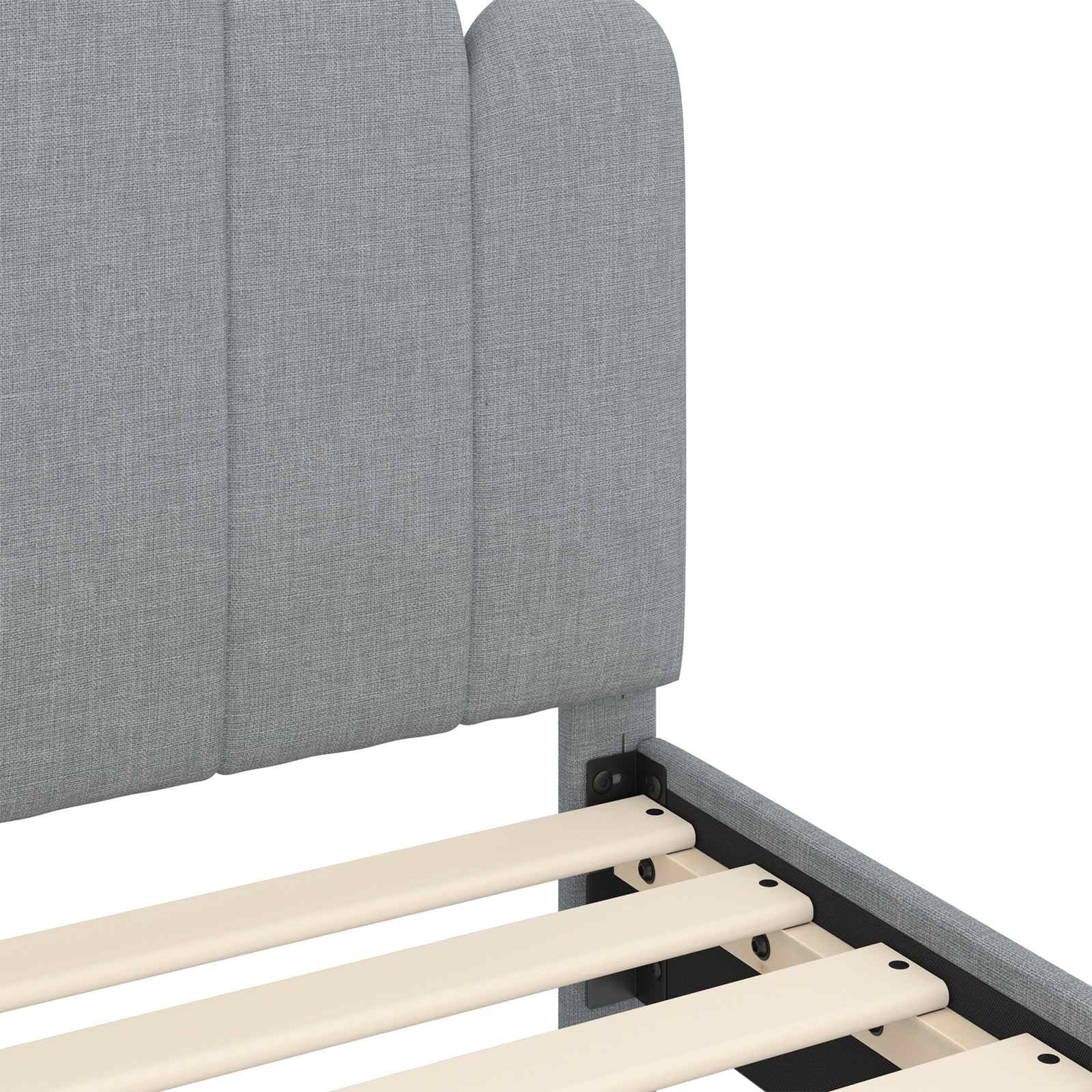 Peuterbedframe met hoofdbord Lichtgrijs 80 x 160 cm Stof | luizaXL | Dé meubelwinkel voor elk interieur Peuterbedframe met hoofdbord Lichtgrijs 80 x 160 cm Stof - Afbeelding 8