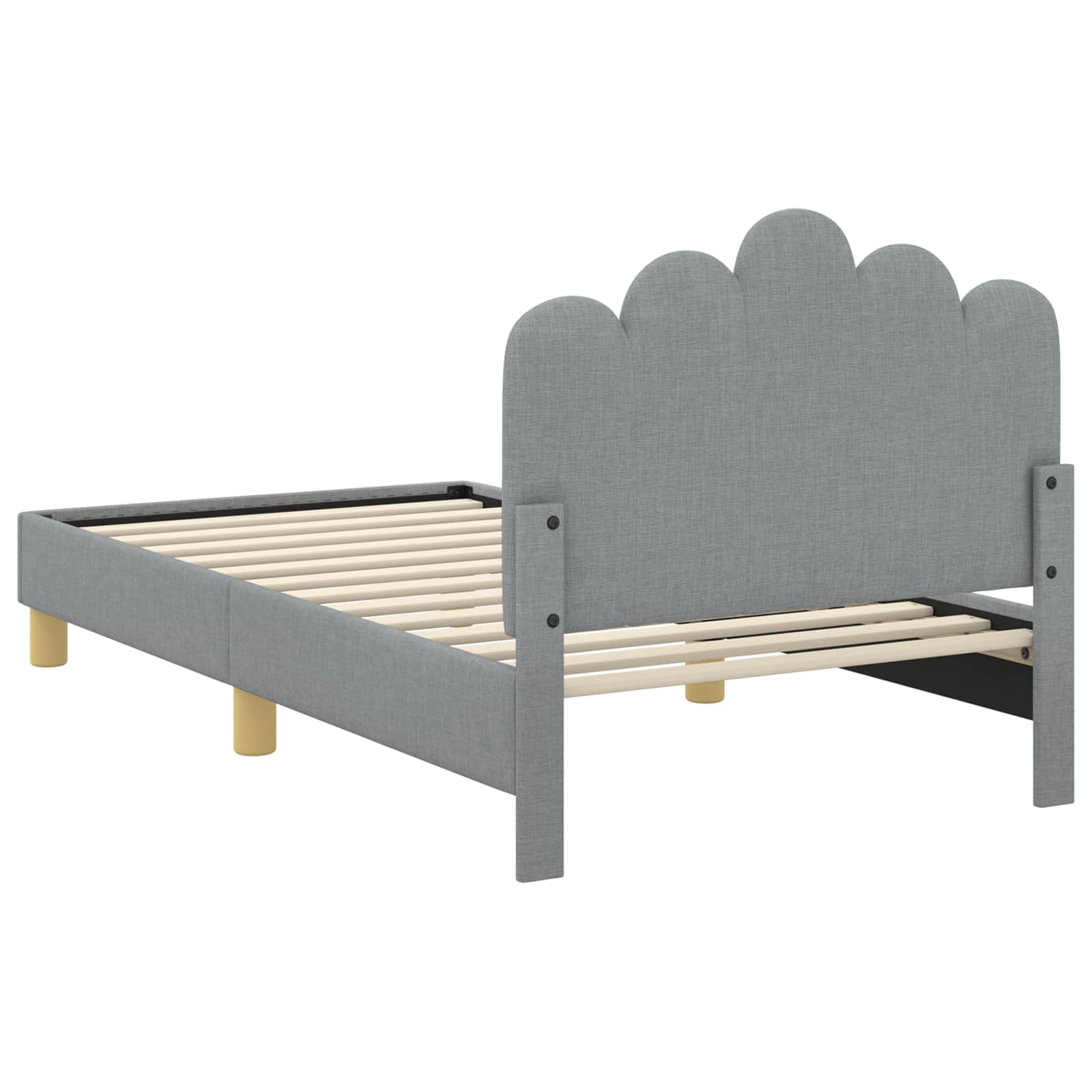 Peuterbedframe met hoofdbord Lichtgrijs 80 x 160 cm Stof | luizaXL | Dé meubelwinkel voor elk interieur Peuterbedframe met hoofdbord Lichtgrijs 80 x 160 cm Stof - Afbeelding 7
