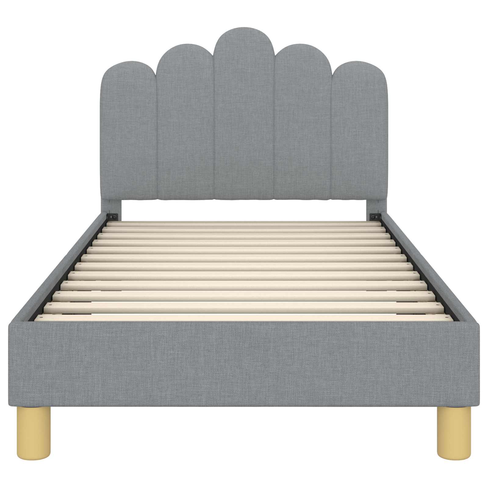 Peuterbedframe met hoofdbord Lichtgrijs 80 x 160 cm Stof | luizaXL | Dé meubelwinkel voor elk interieur Peuterbedframe met hoofdbord Lichtgrijs 80 x 160 cm Stof - Afbeelding 5