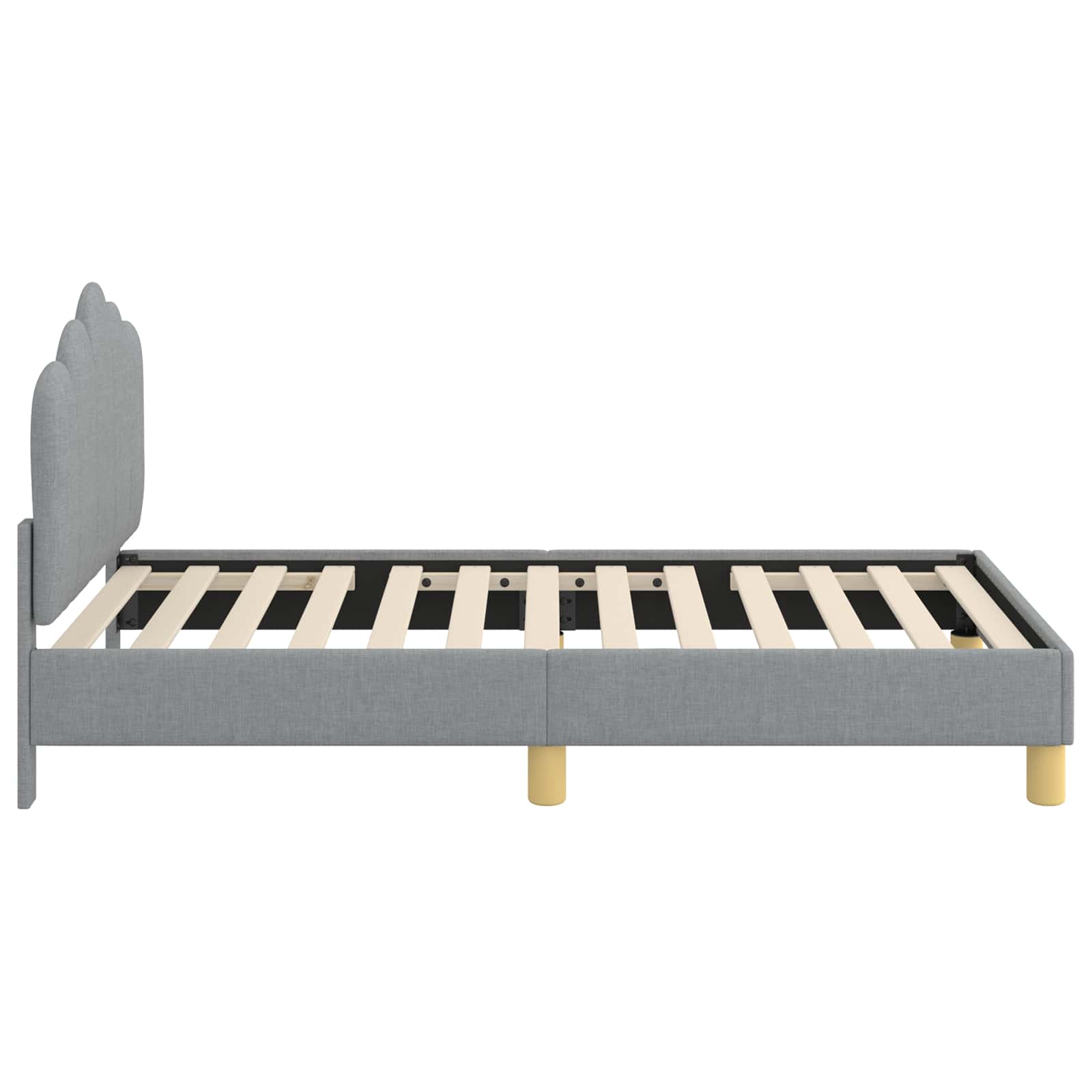 Peuterbedframe met hoofdbord Lichtgrijs 80 x 160 cm Stof | luizaXL | Dé meubelwinkel voor elk interieur Peuterbedframe met hoofdbord Lichtgrijs 80 x 160 cm Stof - Afbeelding 6