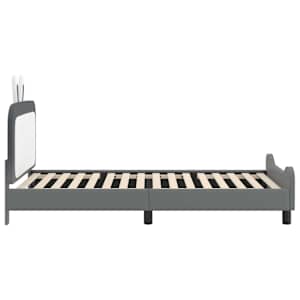 Rám postele pro děti s čelem Světle šedá 80 x 200 cm PU - obrázek 6