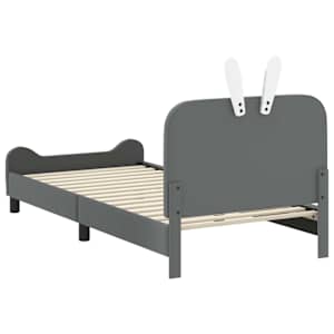 Rám postele pro děti s čelem Světle šedá 90 x 190 cm PU - obrázek 7