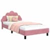 vidaXL Laste voodiraam peatoega peaga Roosa 90 x 190 cm Samet