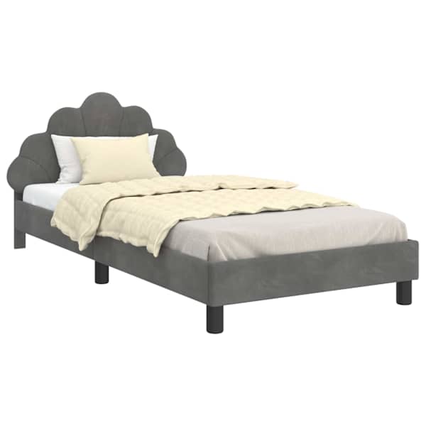 vidaXL Laste voodiraam peatoega peaga Tumehall 90 x 200 cm Samet