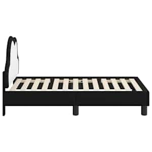 Rám postele pro batole s čelem Černá 70 x 140 cm PU - obrázek 6
