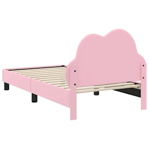 Rám postele pro děti s čelem s čelo Růžová 80 x 160 cm PU - obrázek 7
