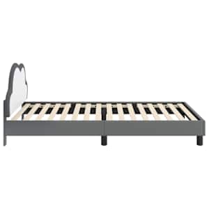 Rám postele pro děti s čelem Světle šedá 90 x 190 cm PU - obrázek 6