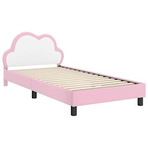Rám postele pro děti s čelem Růžová 90 x 200 cm PU - obrázek 4
