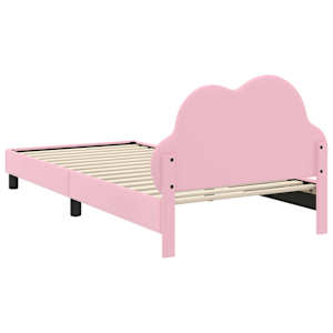 Rám postele pro děti s čelem Růžová 90 x 200 cm PU - obrázek 7
